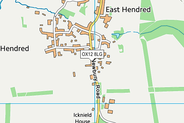 OX12 8LG map - OS VectorMap District (Ordnance Survey) OX12 8LG map - OS VectorMap District (Ordnance Survey)