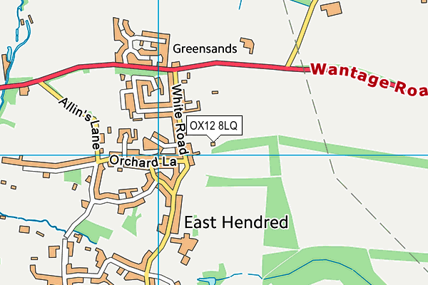 OX12 8LQ map - OS VectorMap District (Ordnance Survey) OX12 8LQ map - OS VectorMap District (Ordnance Survey)