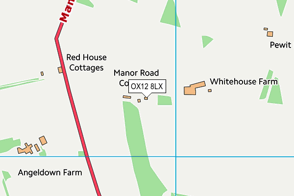 OX12 8LX map - OS VectorMap District (Ordnance Survey) OX12 8LX map - OS VectorMap District (Ordnance Survey)