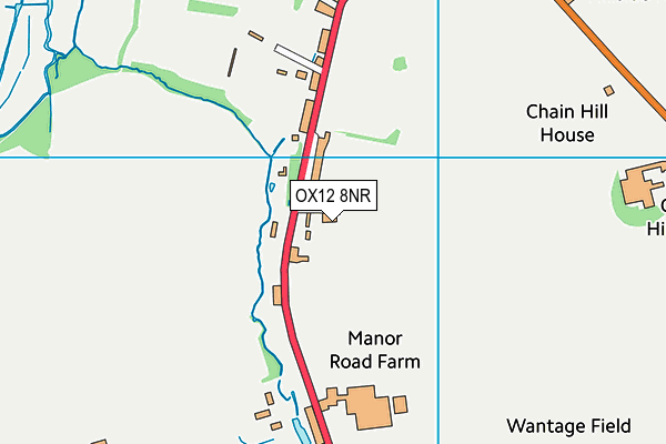 OX12 8NR map - OS VectorMap District (Ordnance Survey) OX12 8NR map - OS VectorMap District (Ordnance Survey)