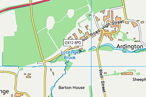 OX12 8PD map - OS VectorMap District (Ordnance Survey) OX12 8PD map - OS VectorMap District (Ordnance Survey)