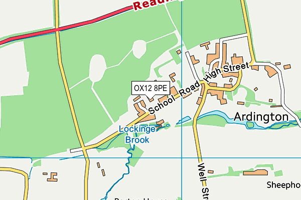 OX12 8PE map - OS VectorMap District (Ordnance Survey)