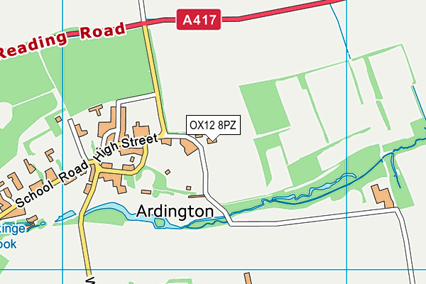 OX12 8PZ map - OS VectorMap District (Ordnance Survey) OX12 8PZ map - OS VectorMap District (Ordnance Survey)