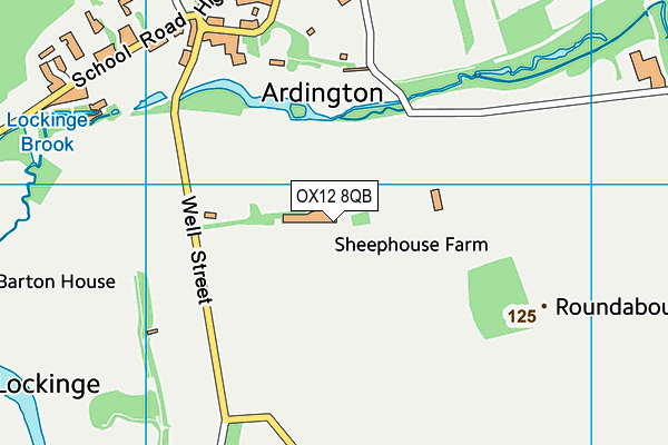 OX12 8QB map - OS VectorMap District (Ordnance Survey) OX12 8QB map - OS VectorMap District (Ordnance Survey)