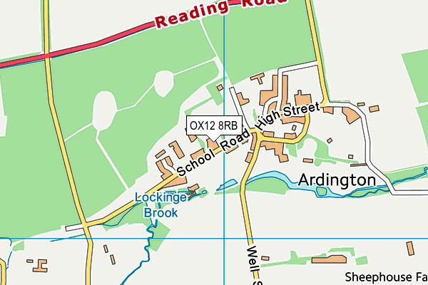 OX12 8RB map - OS VectorMap District (Ordnance Survey) OX12 8RB map - OS VectorMap District (Ordnance Survey)