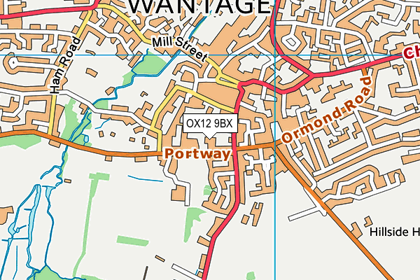 OX12 9BX map - OS VectorMap District (Ordnance Survey) OX12 9BX map - OS VectorMap District (Ordnance Survey)