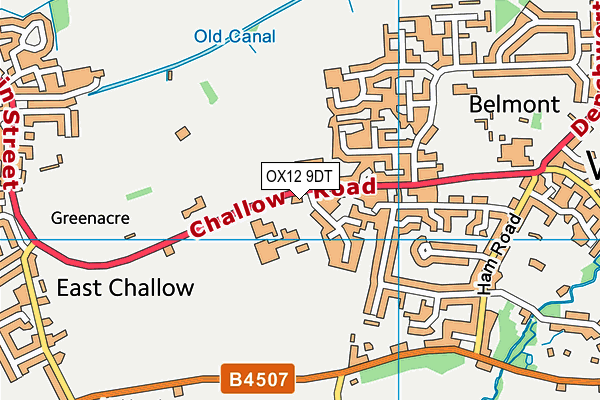 OX12 9DT map - OS VectorMap District (Ordnance Survey) OX12 9DT map - OS VectorMap District (Ordnance Survey)