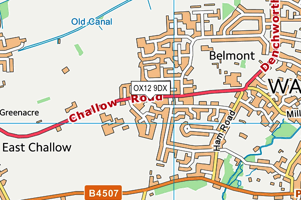 OX12 9DX map - OS VectorMap District (Ordnance Survey) OX12 9DX map - OS VectorMap District (Ordnance Survey)