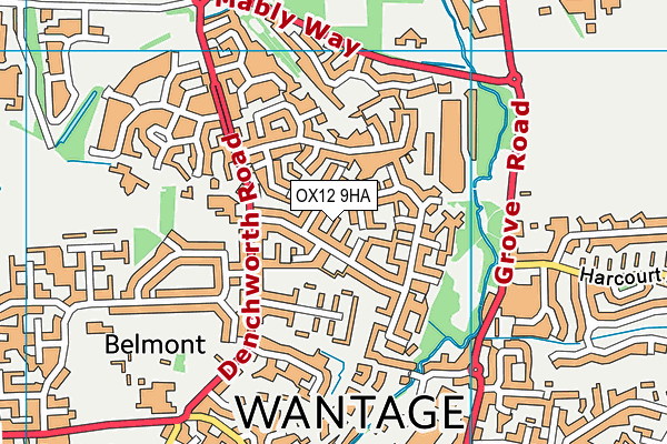 OX12 9HA map - OS VectorMap District (Ordnance Survey) OX12 9HA map - OS VectorMap District (Ordnance Survey)