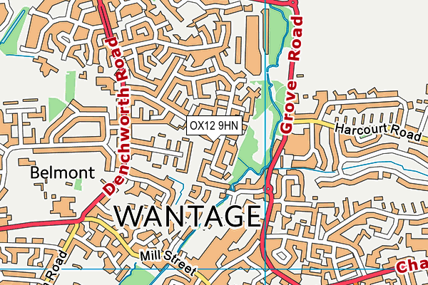 OX12 9HN map - OS VectorMap District (Ordnance Survey)