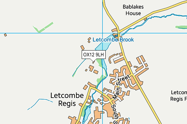 OX12 9LH map - OS VectorMap District (Ordnance Survey) OX12 9LH map - OS VectorMap District (Ordnance Survey)
