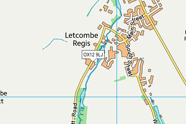 OX12 9LJ map - OS VectorMap District (Ordnance Survey) OX12 9LJ map - OS VectorMap District (Ordnance Survey)