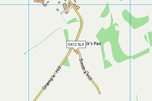 OX12 9LX map - OS VectorMap District (Ordnance Survey) OX12 9LX map - OS VectorMap District (Ordnance Survey)