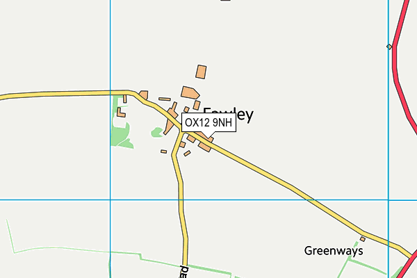 OX12 9NH map - OS VectorMap District (Ordnance Survey) OX12 9NH map - OS VectorMap District (Ordnance Survey)