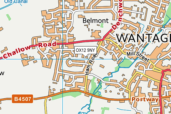 OX12 9NY map - OS VectorMap District (Ordnance Survey)