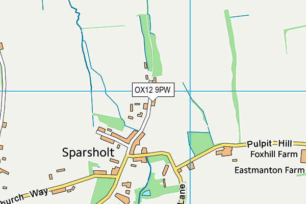 OX12 9PW map - OS VectorMap District (Ordnance Survey) OX12 9PW map - OS VectorMap District (Ordnance Survey)