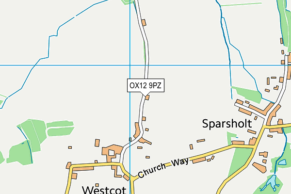 OX12 9PZ map - OS VectorMap District (Ordnance Survey) OX12 9PZ map - OS VectorMap District (Ordnance Survey)