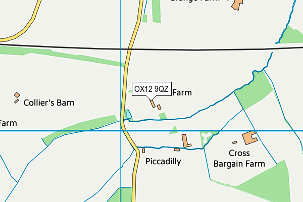 OX12 9QZ map - OS VectorMap District (Ordnance Survey) OX12 9QZ map - OS VectorMap District (Ordnance Survey)