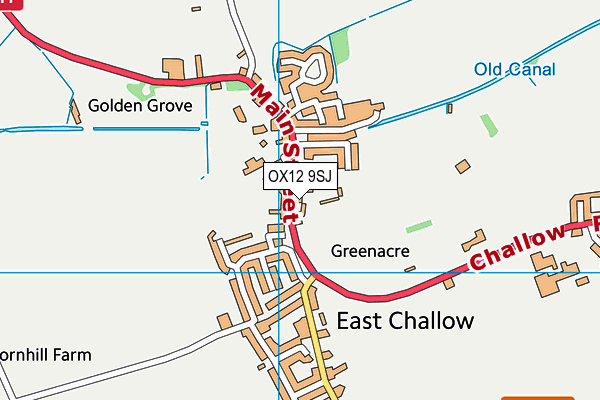 OX12 9SJ map - OS VectorMap District (Ordnance Survey) OX12 9SJ map - OS VectorMap District (Ordnance Survey)