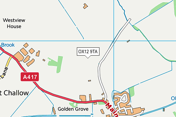 OX12 9TA map - OS VectorMap District (Ordnance Survey) OX12 9TA map - OS VectorMap District (Ordnance Survey)