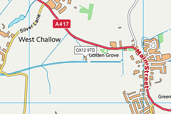 OX12 9TD map - OS VectorMap District (Ordnance Survey) OX12 9TD map - OS VectorMap District (Ordnance Survey)