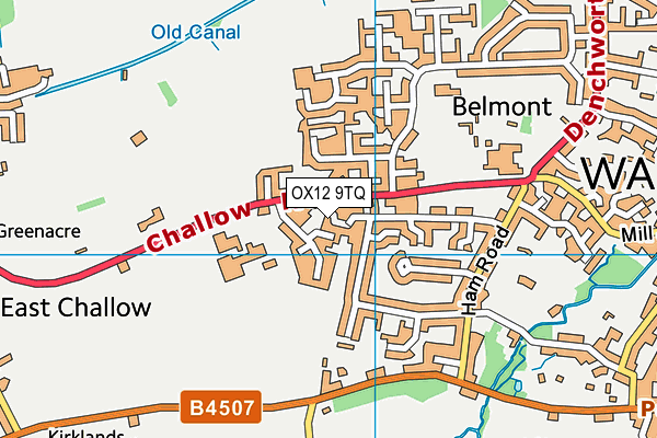 OX12 9TQ map - OS VectorMap District (Ordnance Survey) OX12 9TQ map - OS VectorMap District (Ordnance Survey)