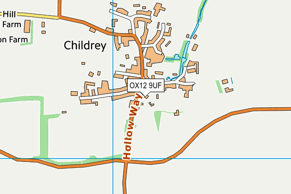OX12 9UF map - OS VectorMap District (Ordnance Survey) OX12 9UF map - OS VectorMap District (Ordnance Survey)