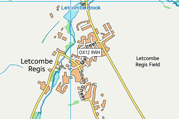 OX12 9WH map - OS VectorMap District (Ordnance Survey) OX12 9WH map - OS VectorMap District (Ordnance Survey)