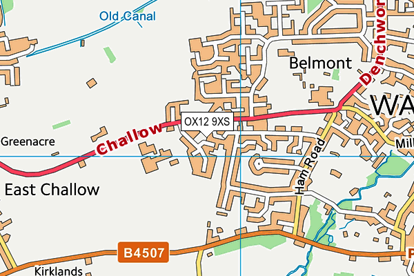 OX12 9XS map - OS VectorMap District (Ordnance Survey) OX12 9XS map - OS VectorMap District (Ordnance Survey)