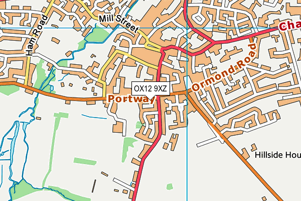OX12 9XZ map - OS VectorMap District (Ordnance Survey)