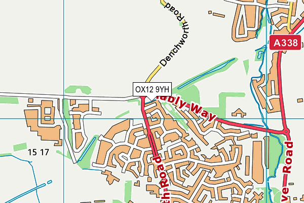 OX12 9YH map - OS VectorMap District (Ordnance Survey) OX12 9YH map - OS VectorMap District (Ordnance Survey)