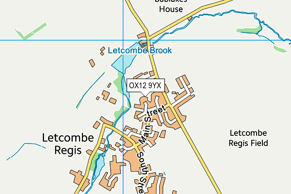 OX12 9YX map - OS VectorMap District (Ordnance Survey) OX12 9YX map - OS VectorMap District (Ordnance Survey)