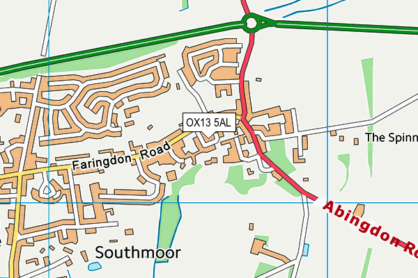 OX13 5AL map - OS VectorMap District (Ordnance Survey) OX13 5AL map - OS VectorMap District (Ordnance Survey)