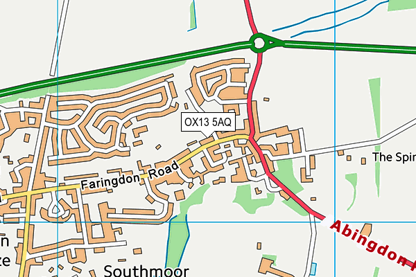OX13 5AQ map - OS VectorMap District (Ordnance Survey) OX13 5AQ map - OS VectorMap District (Ordnance Survey)