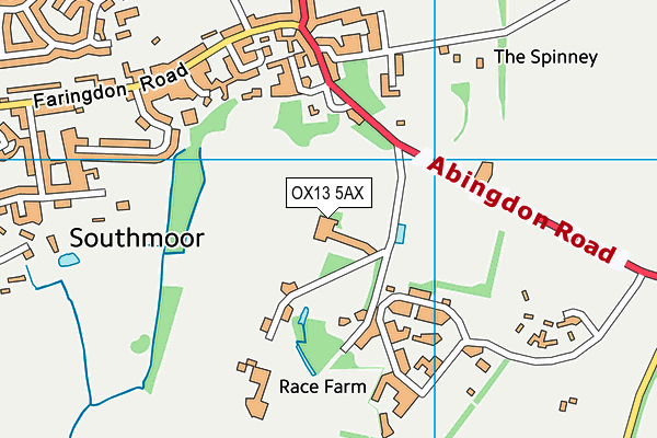 OX13 5AX map - OS VectorMap District (Ordnance Survey) OX13 5AX map - OS VectorMap District (Ordnance Survey)