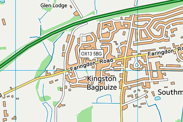 OX13 5BG map - OS VectorMap District (Ordnance Survey) OX13 5BG map - OS VectorMap District (Ordnance Survey)