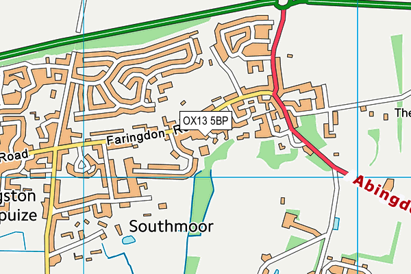 OX13 5BP map - OS VectorMap District (Ordnance Survey) OX13 5BP map - OS VectorMap District (Ordnance Survey)