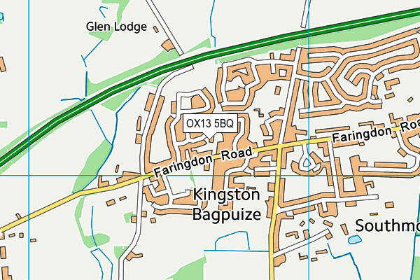 OX13 5BQ map - OS VectorMap District (Ordnance Survey) OX13 5BQ map - OS VectorMap District (Ordnance Survey)
