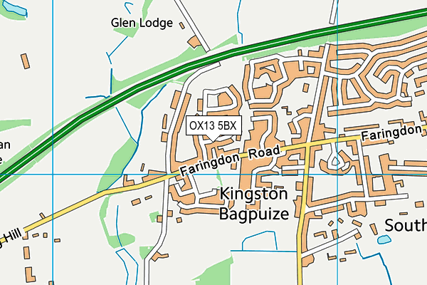 OX13 5BX map - OS VectorMap District (Ordnance Survey) OX13 5BX map - OS VectorMap District (Ordnance Survey)