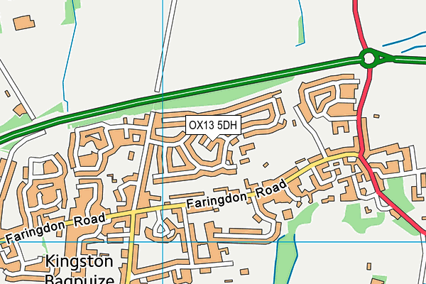 OX13 5DH map - OS VectorMap District (Ordnance Survey) OX13 5DH map - OS VectorMap District (Ordnance Survey)