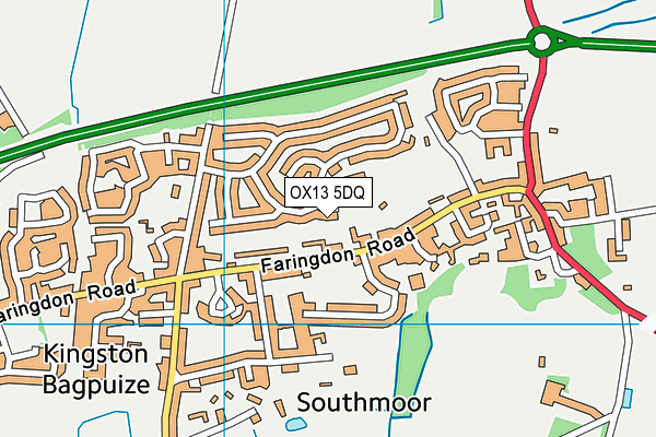 OX13 5DQ map - OS VectorMap District (Ordnance Survey) OX13 5DQ map - OS VectorMap District (Ordnance Survey)