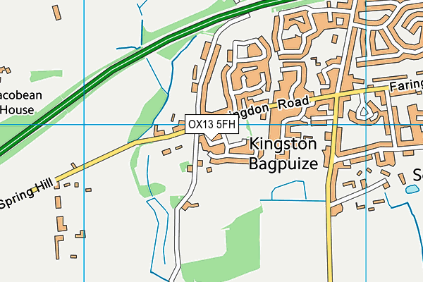 OX13 5FH map - OS VectorMap District (Ordnance Survey) OX13 5FH map - OS VectorMap District (Ordnance Survey)