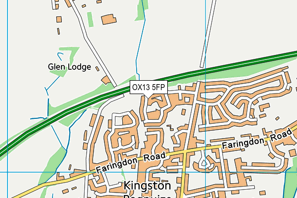 OX13 5FP map - OS VectorMap District (Ordnance Survey) OX13 5FP map - OS VectorMap District (Ordnance Survey)