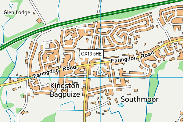 OX13 5HE map - OS VectorMap District (Ordnance Survey) OX13 5HE map - OS VectorMap District (Ordnance Survey)