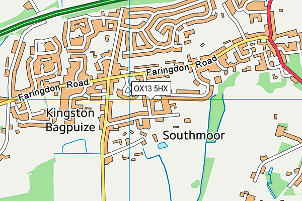 OX13 5HX map - OS VectorMap District (Ordnance Survey) OX13 5HX map - OS VectorMap District (Ordnance Survey)