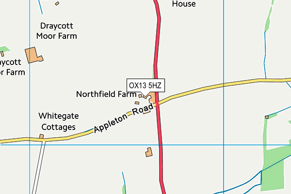 OX13 5HZ map - OS VectorMap District (Ordnance Survey) OX13 5HZ map - OS VectorMap District (Ordnance Survey)