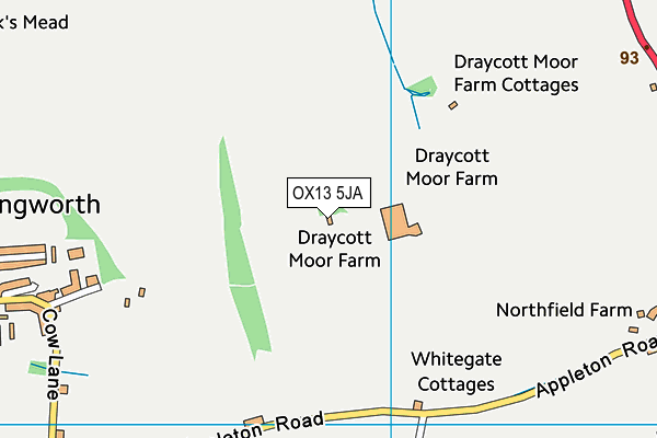 OX13 5JA map - OS VectorMap District (Ordnance Survey) OX13 5JA map - OS VectorMap District (Ordnance Survey)