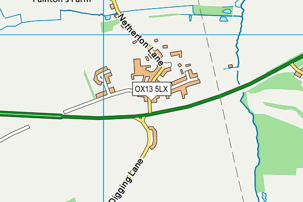 OX13 5LX map - OS VectorMap District (Ordnance Survey) OX13 5LX map - OS VectorMap District (Ordnance Survey)