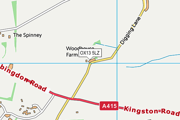 OX13 5LZ map - OS VectorMap District (Ordnance Survey) OX13 5LZ map - OS VectorMap District (Ordnance Survey)