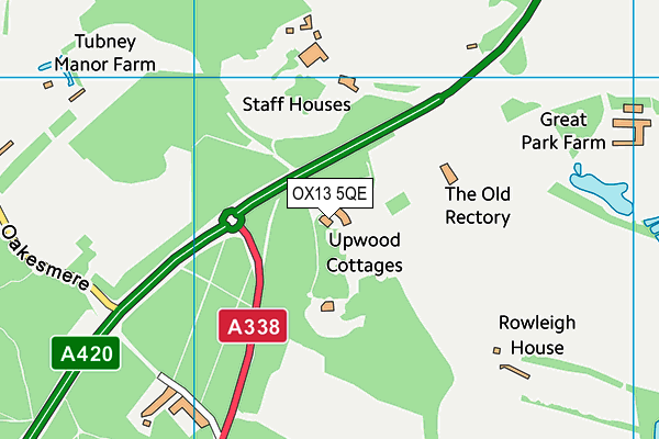 OX13 5QE map - OS VectorMap District (Ordnance Survey) OX13 5QE map - OS VectorMap District (Ordnance Survey)